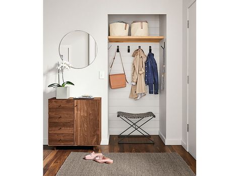 Hudson Storage Cabinet Entryway - Room & Board Modern Media Cabinets, Entry Cabinet, Room And Board, Modern Storage Cabinet, Small Entryways, Modern Entryway, Wood Storage Cabinets, Solid Wood Shelves, Console Cabinet