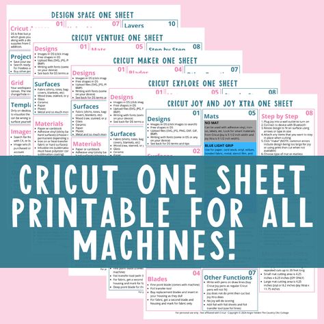 The Country Chic Cottage Cricut Cheat Sheets Free, Cricut Binder, Things To Make With Cricut, Line Types, Cricut Cheat Sheets, Space Information, Joy Cricut, Cricut Tools, Cricut Projects Easy