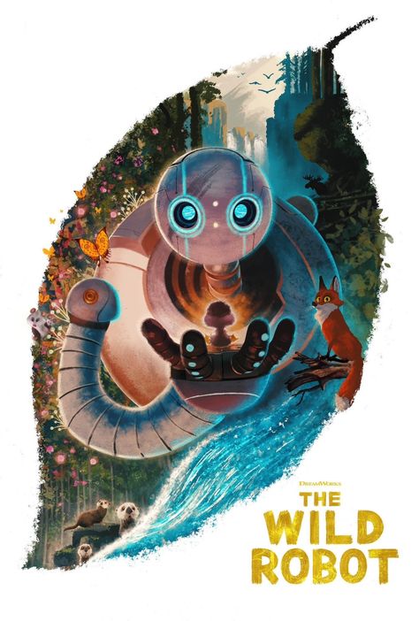 The Wild Robot Posters Robot Movie, Robot Wallpaper, The Wild Robot, Dreamworks Movies, Dreamworks Animation, Robot Art, Art Wall Art, Disney And Dreamworks, Disney Animation