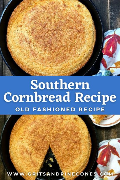 Recipe Cornbread, Old Fashioned Cornbread, Southern Cornbread Recipe, Quick Gluten Free Meals, Southern Style Cornbread, Buttermilk Cornbread, Southern Cornbread, Cornbread Recipe, Corn Bread Recipe