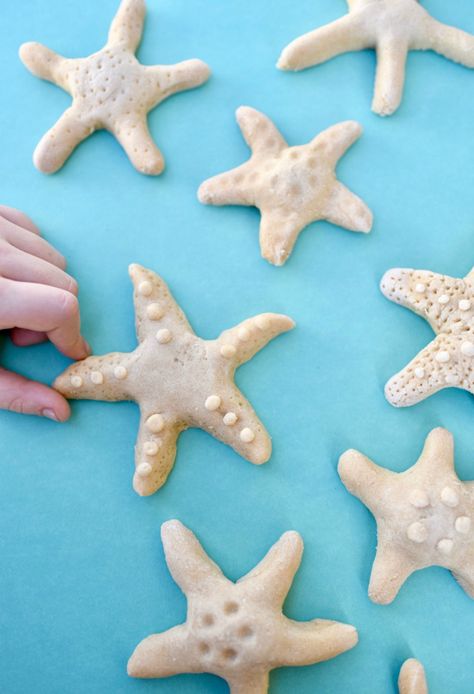 Salt Dough Starfish Kids Craft, Starfish Craft, Salt Dough Recipe, Sea Animals, Ocean Craft, Salt Dough Salt Dough Starfish, Starfish Craft, Salt Dough Crafts, Salt Dough Recipe, Fun Summer Activities, Summer Activity, Ocean Crafts, Kids Activity, Salt Dough