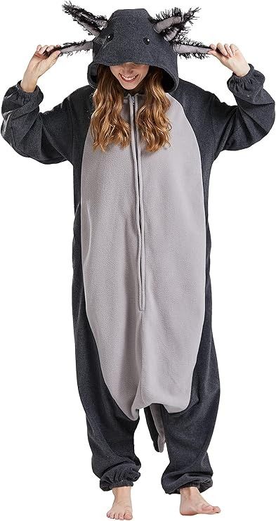 Amazon.com: DarkCom Unisex Adult Onesie Animal Cosplay Melanoid Axolotl One Piece Christmas Pajamas Unisex Sleepwear Halloween Costume X-Large : Clothing, Shoes & Jewelry Onesie Pajamas Women, Pyjamas Onesie, Penguin Costume, Animal Onesie, Animal Pajamas, Halloween Onesie, One Piece Cosplay, Adult Pajamas, Animal Costumes