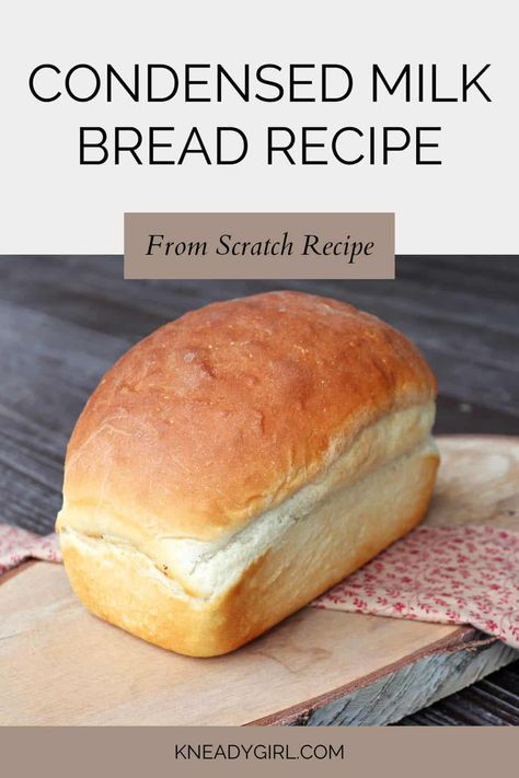 Make fluffy and lightly sweet condensed milk bread for a comforting homemade loaf everyone will love for toast and more. Sweet Condensed Milk Bread, Condensed Milk Bread, Easy White Bread Recipe, Evaporated Milk Recipes, Basic Bread Recipe, Milk Bread Recipe, Sweet Condensed Milk, White Bread Recipe, Sandwich Bread Recipes