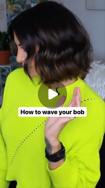 27K views · 1.1K likes | Gabriela Soares on Instagram: "How to wave your bob ✨ 💇‍♀️  Step 1:  Wave the bottom sections with a flat iron by rocking back and forth. The flat iron I used is @tymo_fashiontech  Step 2: Using a 1 inch curling iron and vertical subsections, clamp at the root, slide down, rotate up, unravel and pull through to straighten ends. The curling iron I used is @babyliss  Step 3: Add a salty texture with texture spray NOT hairspray. The one I always reach for is @sexyhair texture spray.   ⭐️ Shop my Favourite Products  You can shop all beauty products used in my link tree bio under “Shop my Favourites”. Click on “posts” to find specific looks from my feed.  #bobhaircut #howtowaveyourhair #bobhairstyles #bobhairstyle #bobhaircuts #bluntbob #bluntbobhaircut #bluntbobcut #s Wavy Bob How To, Bob Waves How To, Curling Short Hair With Flat Iron, How To Curl A Bob Haircut, Curl Short Hair With Flat Iron, How To Curl A Bob, How To Curl Short Hair With A Flat Iron, How To Wave Your Hair, Wave Short Hair