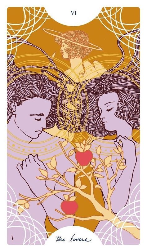 Lovers Tarot Card, The Lovers Tarot Card, The Lovers Tarot, Tarot Major Arcana, 카드 디자인, Tarot Cards Art, Art Carte, Tarot Card Meanings, Tarot Art