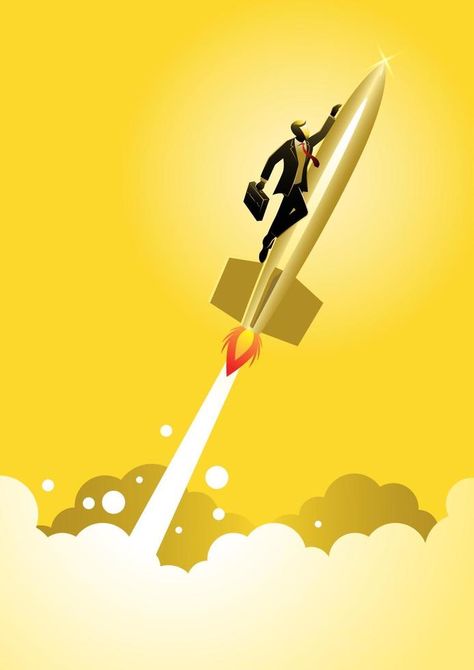 Businessman flying up by rocket. Success and Growth Concept Success Creative Ads, Success Logo Design, Growth Background, Growth Poster, Growth Logo, Rocket Drawing, India World Map, Concept Advertisement, Ads Poster