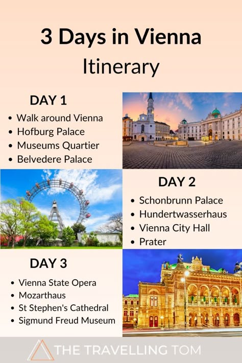 Want to know how to spend 3 days in Vienna? This Vienna itinerary will show you all the best things to do in Vienna and all the places you should check out in this beautiful city in Austria such as the Hofburg Palace and Schonbrunn Palace! Save the pin and click to pin to discover more! Vienna In 3 Days, Vienna 3 Days, Vienna Itinerary 3 Days, 3 Days In Vienna, Vienna Itinerary, Things To Do In Austria, Vienna Travel Guide, Vienna Trip, Hofburg Palace