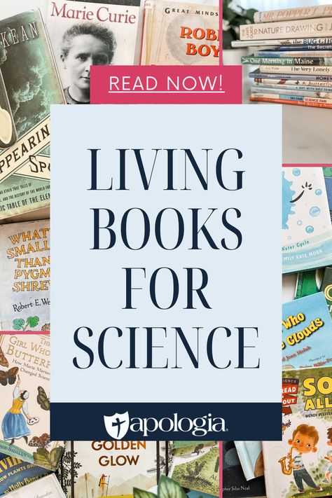 This blog series shares living books to pair with science curriculum. Check it out to find a great assortment of books for your homeschool! Science Read Alouds, Science Books For Kids, Living Books Science, Branch Ideas, Physical Science High School, Living Books List, Homeschooling Elementary, Science Unit Studies, Popular Science Books