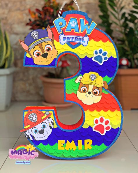 Piñata patrulla canina Paw Patrol Pinata Ideas, Paw Patrol Diy Decorations, Paw Patrol Decorations Birthdays, Paw Patrol Party Ideas Decoration, Pinata Paw Patrol, Paw Patrol Birthday Ideas, Paw Patrol Themed Birthday Party, Paw Patrol Pinata, Paw Patrol Party Ideas