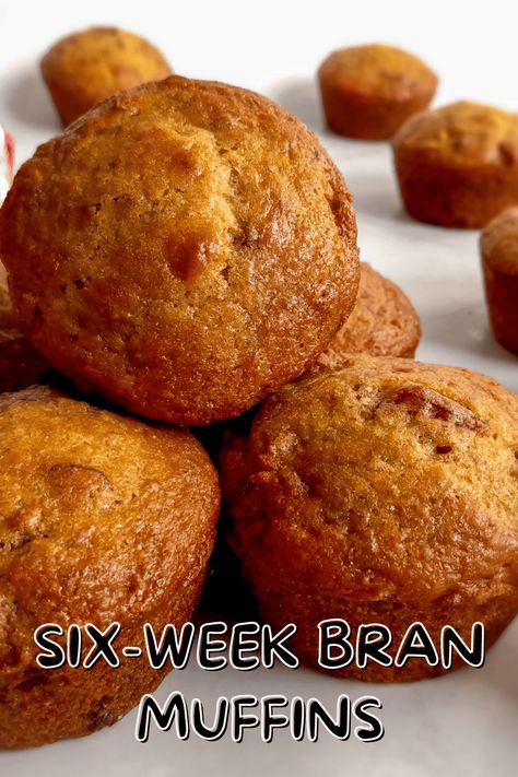 Easy Six-Week Bran Muffins Recipe With Buttermilk Bran Muffin Recipe With Buttermilk, Refrigerator Bran Muffin Recipe, Buttermilk Bran Muffins, Refrigerator Bran Muffins, All Bran Muffins, Recipe With Buttermilk, Bran Muffin Recipe, Start Meal Prepping, Raisin Bran Muffins