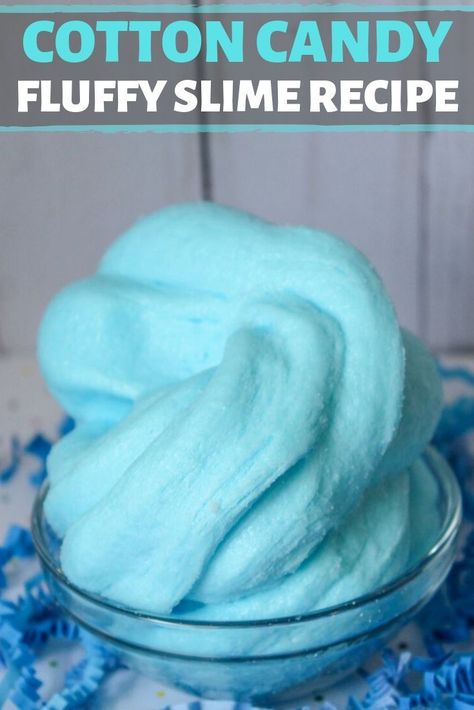 Cotton Candy Fluffy Slime Recipe makes a great sensory activity for kids. Cotton Candy Crafts, Candy Science Experiments, Candy Slime, Cotton Candy Slime, Candy Experiments, Candy Science, Colorful Slime, Cotton Candy Party, Fluffy Slime Recipe