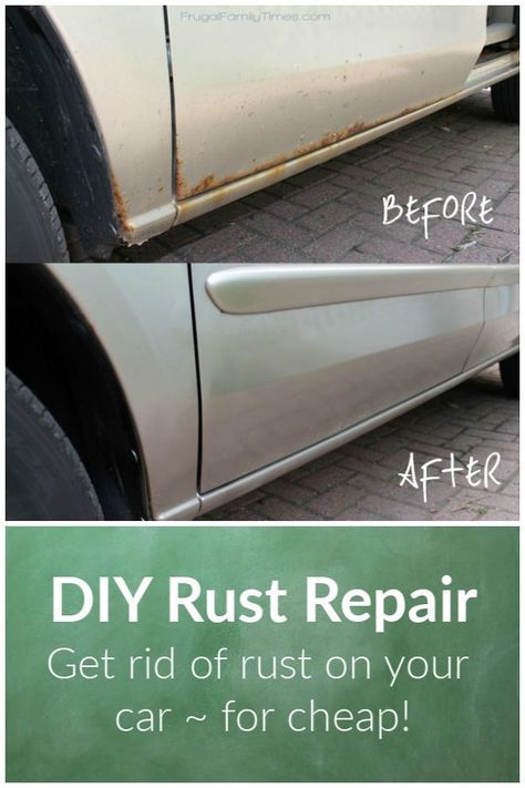 A quick and easy tutorial: how to get rid of rust on a car on a budget. Make your beater better! DIY rust repair. Saving money on fixing up your car. #DIY #saving money #vehicle #fixit #rust Wallpaper Luxury, Cleaning Painted Walls, Rust Removal, Deep Cleaning Tips, Cars Vintage, Car Hacks, How To Remove Rust, Clean Dishwasher, Simple Life Hacks