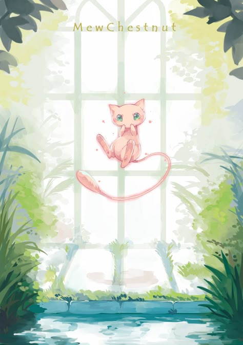 Mew Wallpaper, Mew Pokemon, Pokemon Painting, Mew And Mewtwo, Pokemon Mew, Ghost Pokemon, Mythical Pokemon, Cool Pokemon Wallpapers, Wild Pokemon