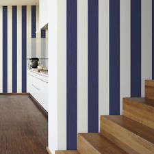 Striped Wallpaper Hallway, Striped Walls Vertical, Striped Hallway, House Ideas 2023, Plywood Door, Wallpaper Hallway, Striped Walls, Chill Room, Stripe Wallpaper