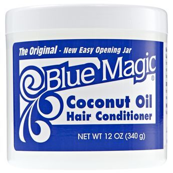 (S)ealant: Blue Magic Coconut Oil Hair Conditioner(Despite everyone's negative feelings about petrolatum and hair, it seals my hair's moisture perfectly) Blue Magic Hair Grease, Coconut Oil Conditioner, Hair Grease, Coconut Hair, Shampoo For Curly Hair, Dry Shampoo Hairstyles, Hair Color Shampoo, Blue Magic, Coconut Oil Hair