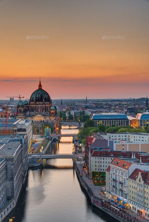 The Spree river in Berlin at sunset by elxeneize. The Spree river in Berlin with the cathedral at sunset#Berlin, #river, #Spree, #cathedral Berlin Germany Aesthetic, Berlin Vibes, Germany Aesthetic, Berlin Aesthetic, Berlin Travel, Germany Berlin, Berlin City, The Cathedral, City Wallpaper