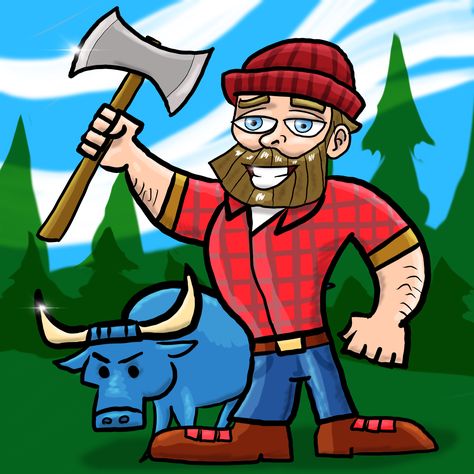 Paul Bunyan and Babe #drawing #paulbunyan #babethebluox #illustration Paul Bunyan And Babe, Paul Bunyan, School Stickers, Drawing Easy, Easy Drawings, Iron Man, Drawings, Fictional Characters, Art