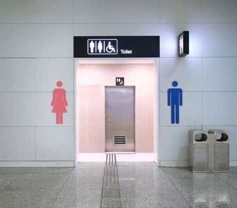 Gender Neutral Toilets, Restrooms Signage, Denver Airport, Creative Bathroom, U Turn, Door Stickers, Bathroom Doors, Luxury Logo, Signage Design