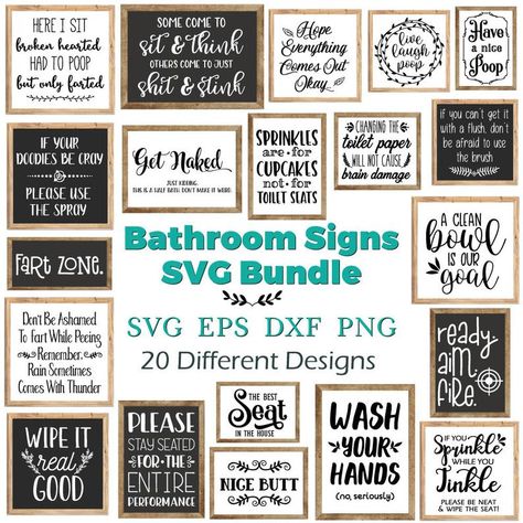 Bathroom Svg, Signs Quotes, Primitive Bathrooms, Bathroom Quotes, Funny Bathroom Signs, Bathroom Sign, Funny Bathroom, Bath Room, Bathroom Humor