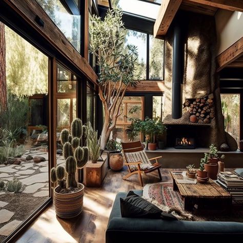 Southwestern Style Interior Design, Modern Cabin Aesthetic Interiors, Modern Ranch Furniture, Ranch Style Mid Century Modern, West Texas Interior Design, South West Interior Design, Desert Industrial Decor, Classy Southwest Decor, Southwest Western Decor