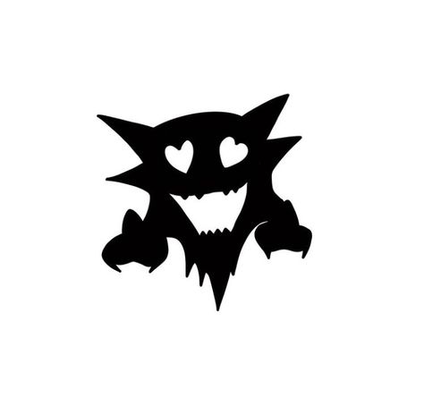 Pokemon Symbols, Haunter Tattoo, Gengar Tattoo, Hunter Pokemon, Haunter Pokemon, Cool Stencils, Cool Symbols, Pokemon Sketch, Pokemon Tattoo