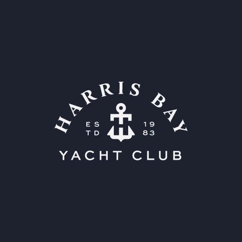 👈 Harris Bay Yacht Club by @dimitrije.disegno - 👉 www.logoinspirations.co/learn - ✅ LEARN LOGO DESIGN👇👇 @learnlogodesign @learnlogodesign Yacht Club Logo, Abstract Logo Design, Club Branding, Learning Logo, Logo Idea, Logos Inspiration, Hand Drawn Logo, Club Logo, Nautical Design