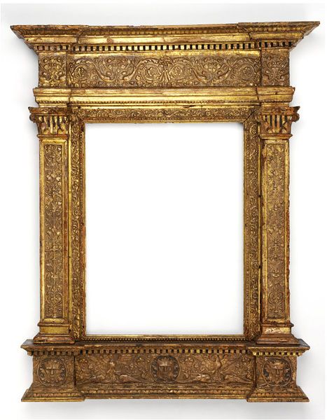 AD 1500-1525 Italian carved wooden frame with pastiglia relief, gilded and painted (99.7 x 80 x 13.8 cm) - Victoria & Albert Museum 1079-1884 Baroque Furniture, Church Furniture, Antique Picture Frames, Wood Crafting, Mirrored Picture Frames, Antique Frame, Italy Tuscany, Crafting Tools, Religious Paintings