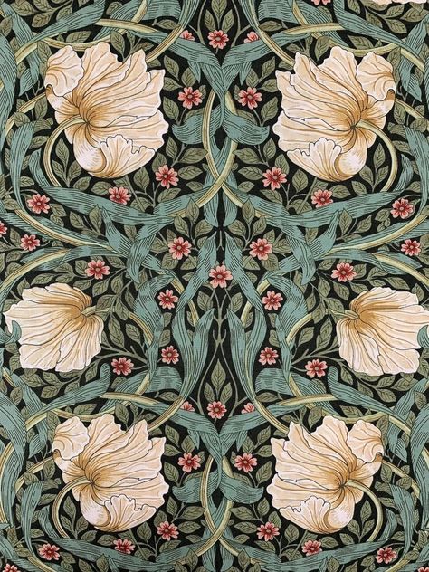 Poverty Photography, Art Nouveau Floral Pattern, William Morris Pimpernel, Irish Pattern, William Morris Patterns, Clothing Crafts, Medieval Tapestry, William Morris Designs, Art Nouveau Floral