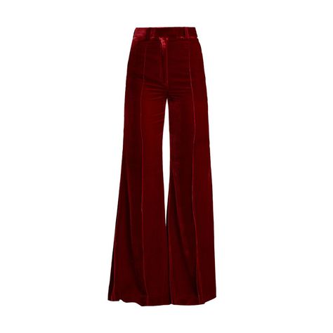 The Best Velvet Pieces To Wear For Fall | The Zoe Report Red Velvet Tuxedo, High Waisted Velvet Pants, Red High Waisted Pants, Red Velvet Pants, Velvet Wide Leg Pants, Red Wide Leg Pants, Red Tuxedo, Velvet Tuxedo, Burgundy Tuxedo