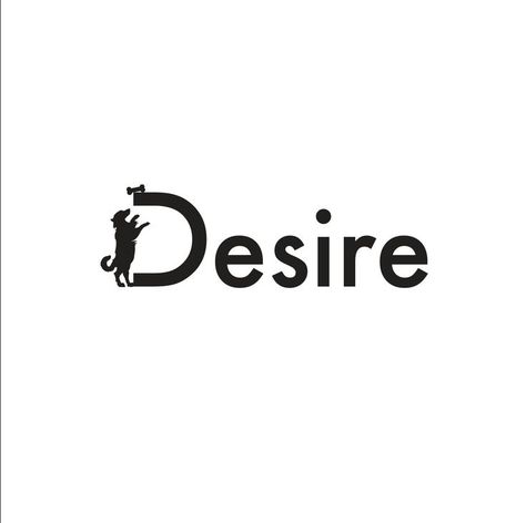 Dog Desire Typography Logo Dog Typography, Brochure Design Creative, Pet Businesses, Think And Grow Rich, Dog Logo, Great Logos, Dog Daycare, Word Design, Dog Illustration