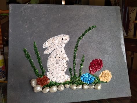 Made with egg shell pieces Shell Artwork, Egg Shell Art, Egg Shell, Shell Art, Egg Shells, Diy Art, Art Work, Egg, Shells