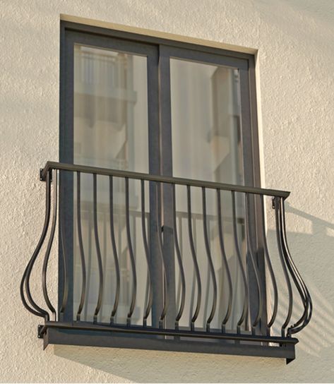 Juliet Balconies Ideas, Juliette Balcony Ideas, Faux Balcony Exterior, Faux Balcony, Juliette Balcony Bedroom, Modern Juliette Balcony, Juliet Window Balconies, Juliette Balcony Railing, French Balcony Ideas