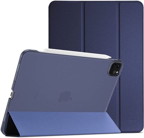 ProCase iPad Pro 12.9 Case 2021 5th Generation, Slim Hard Shell, Lightweight Protective Cover with Auto Wake/Sleep -Navy. Apple Ipad Accessories, Ipad Pro 11 Inch, Cover For Ipad, New Ipad Pro, Ipad Air Cover, Ipad Accessories, Blue Cases, Keyboard Case, Smart Case