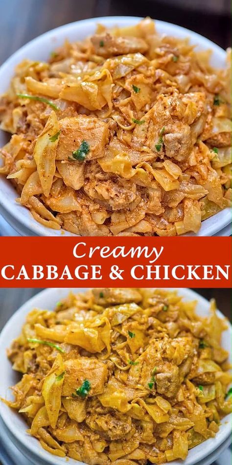 Chicken Nails, Creamy Cabbage, Cabbage Chicken, Primal Blueprint Recipes, Tinga Recipe, Cabbage Recipes Healthy, Chicken Tinga, Chicken And Cabbage, Desserts Keto