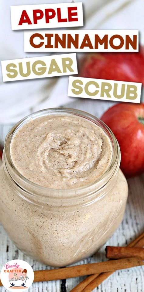 Cinnamon Sugar Scrub, Body Scrub Homemade Recipes, Wax Recipe, Sugar Scrub Homemade Recipe, Diy Sugar Scrub Recipe, Diy Body Scrub Recipes, Body Scrub Recipe, Sugar Scrub Homemade, Scrub Corpo