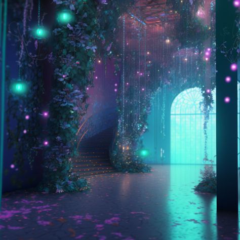 ELEKTRAKUTE ⚡️ on Tumblr Dreamscape Room, Fantasy Bedroom Concept Art Royal, Water Bedroom Fantasy Art, Underwater Room Fantasy Art, Dreamscape Architecture Bedroom, Fantasy Bedroom Art Fairy, Ethereal Bedroom, Discord Themes, Pretty Scenery