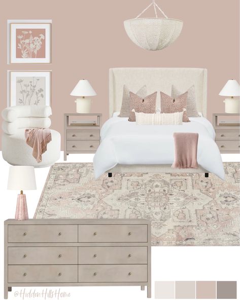 Shop Tilly Upholstered Bed and other curated products on LTK, the easiest way to shop everything from your favorite creators. Pink And Cream Bedroom, Girls Bedroom Mood Board, Cream And Pink Bedroom, Copenhagen Room, Pink Girls Bedroom, Sophisticated House, Pink Girls Bedroom Decor, Light Pink Bedrooms, Decor Mood Board