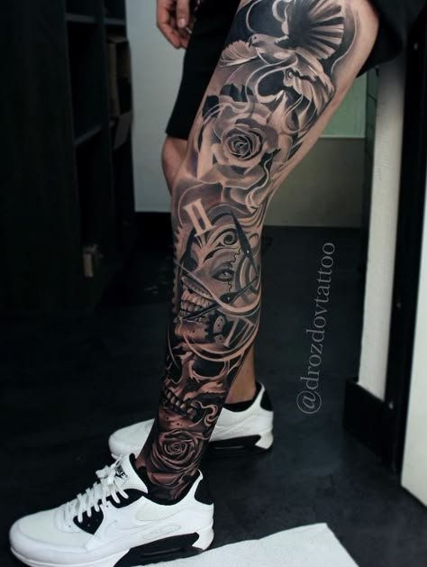 The Best Sleeve Tattoos Of All Time - TheTatt Tato Maori, Leg Tattoo Ideas, Mangas Tattoo, Best Leg Tattoos, Full Leg Tattoos, Maori Tattoos, Polynesian Tattoos, Tattoo Zeichnungen, Geometric Tattoos