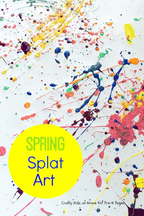 spring splat art preschool Spring Process Art, Spring Theme For Preschool, Art Activity For Preschoolers, Spring Kindergarten Activities, Process Art Preschool, Splat Art, Art For Preschool, Spring Theme Preschool, Theme For Preschool