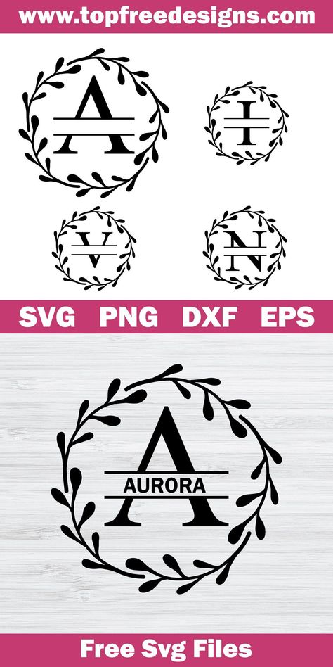 Monogram Crafts, Cricut Monogram Ideas, Cricut Monogram Free Svg, Free Svg Monogram Files For Cricut, Vinyl Decals Cricut, Svg Cricut, Free Svg Monograms For Cricut, Vinyl Ideas, Free Initial Svg Files For Cricut