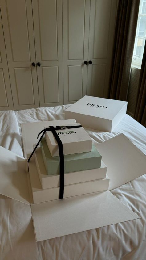 Prada Gift Box Aesthetic, Prada Gift, Prada Gifts, Business Vision, Cool Packaging, Pretty Colors, December 4, Luxury Packaging, Dream Lifestyle