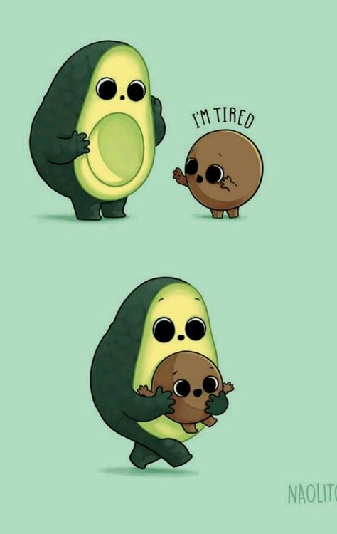 Avocado Accessories, Fun Puns, Hug Cartoon, Avocado Cartoon, Food Pun, Cute Reptiles, Cute Puns, Aesthetic Green, Cute Jokes