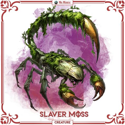 DnD 5e Statblock for Slaver Moss by Me.Mimic Plant Monster Concept Art, Dnd Homebrew Monsters, Parasite Art, Dnd Plants, Parasitic Plants, Dnd Enemies, Dnd Loot, Dnd Spells, Dnd Monster