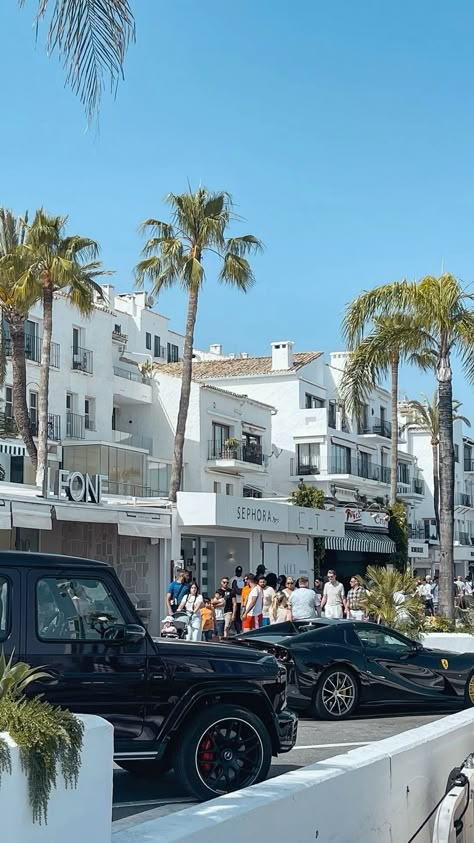 #marbella #puertobanus #costadelsol #spain Places To Go In Spain, Spain Vision Board, Living In Spain Aesthetic, Marbella Spain Aesthetic, Girls Trip Europe, Marbella Aesthetic, Aaron Core, Traveling Spain, Spain Lifestyle