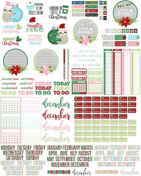 December Digital Planner Stickers Free, Christmas Digital Planner, December Digital Planner, Christmas Digital Stickers, December Planner, Free Digital Planner Stickers, Freebie Stickers, Planner Freebies, Planner Themes