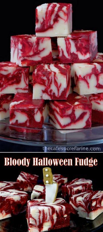 Halloween Edible Eyeballs, Diy Halloween Indoor Decor, Halloween Fudge, Edible Eyeballs, Velvet Fudge, Red Velvet Fudge, Diy Halloween Food, Uhyggelig Halloween, Spooky Food