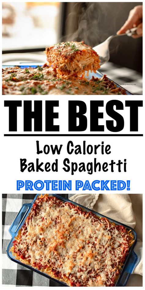 High Protein Low Carb Spaghetti, Low Sodium Baked Spaghetti, Healthy Spaghetti Casserole, High Protein Million Dollar Spaghetti, Calorie Deficit Pasta Recipes, Low Calorie Pizza Casserole, Healthy Spaghetti Bake, High Protein Baked Spaghetti, Protein Spaghetti Recipe