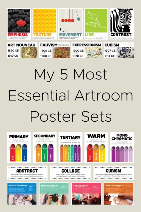 Organizing An Art Classroom, Elements Of Art Classroom Display, Art Boards Display Classroom, Art Classroom Layout Floor Plans, Art Classroom Posters Free Printable, Art Class Decoration Classroom Ideas, Art Posters For Classroom, High School Art Classroom Design, High School Art Classroom Decor