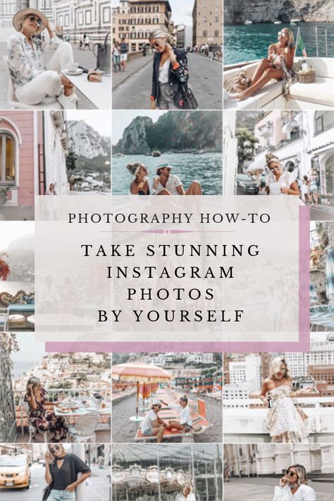 Learn how to take take portraits and photos for your Instagram by yourself! All you need is a camera or a phone to take your own photos anywhere you go.   #instagramphoto #growyourbusiness #portraitphotography #howtotakebetterinstagramphotos #photographytips #growyouryoutube #youtubechanneltips #selfportraitphotography #instagramgrowth Taking Own Photos, Taking Aesthetic Photos, How To Take Photos By Yourself, How To Take Pinterest Worthy Photos, Influencer Photography Ideas, How To Take Self Portraits With Phone, How To Do A Photoshoot By Yourself, Taking Your Own Instagram Pictures, How To Take Your Own Photos