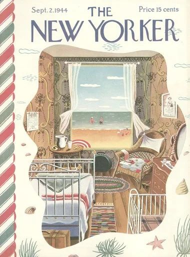 The New Yorker September 2, 1944 Issue | The New Yorker Ilonka Karasz, New Yorker September, The New Yorker Magazine, New Yorker Magazine, New Yorker Covers, Beach Stuff, Cover Story, September 2, Cover Artwork